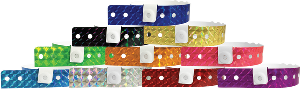 Plastic Techno, L-Shape Wristbands in All Colors