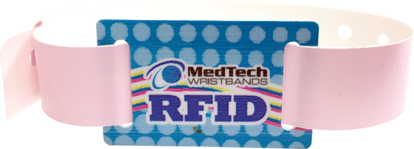 Custom Snapped wristbands with RFID sliding tag