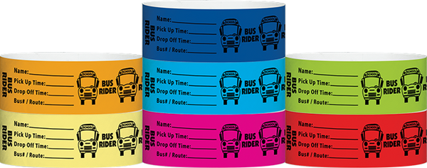 Tyvek® 1" X 10" Bus Rider Wristbands
