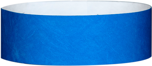 A Tyvek® 1" solid Blue wristband