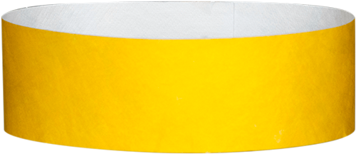 A Tyvek® 1" solid Yellow wristband