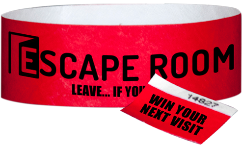 Custom Tyvek 1" x 10" One Color Imprint Wristband