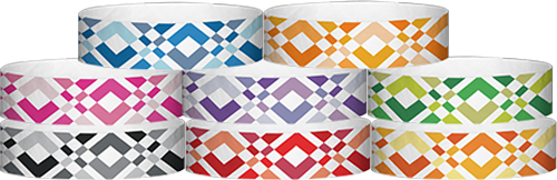 Tyvek® 3/4" X 10" Argyle Wristbands