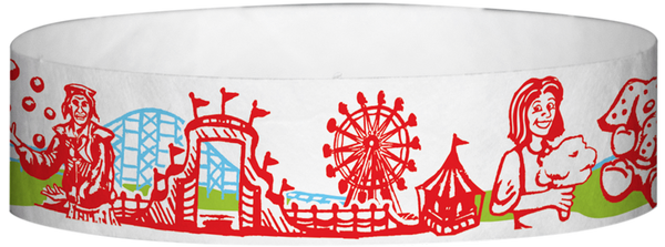 A Tyvek® 3/4" X 10" Carnival wristband