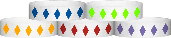 A Tyvek® 3/4" X 10" Diamond Wristbands