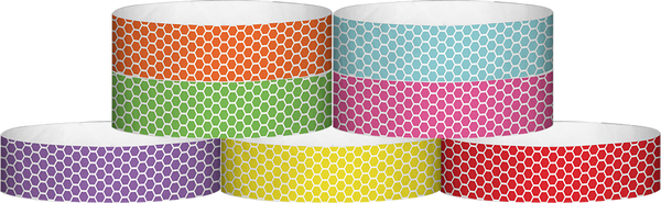A Tyvek® 3/4" X 10" Honeycomb Wristbands