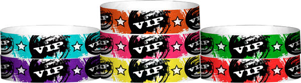 Tyvek® 3/4" x 10" VIP Vintage pattern wristbands