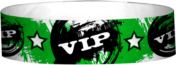 A Tyvek® 3/4" X 10" VIP Vintage Green Wristband