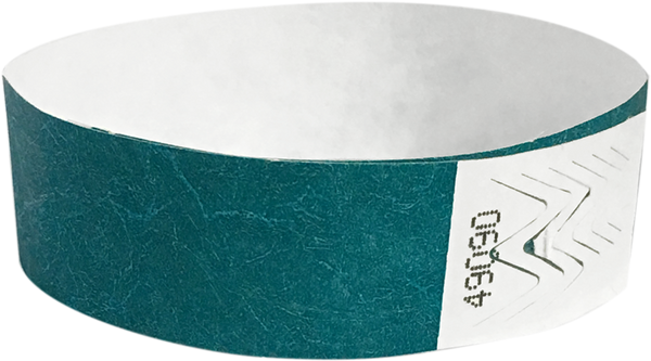 A Tyvek® 3/4" solid Aqua wristband