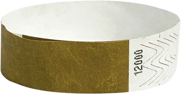 A Tyvek® 3/4" solid Gold wristband