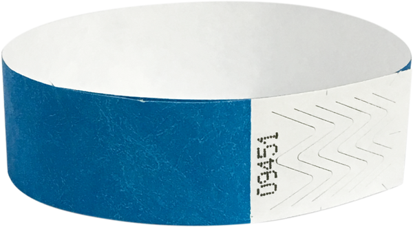 A Tyvek® 3/4" solid Light Blue wristband