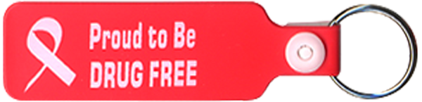 Vinyl Key Chain Proud To Be Drug Free